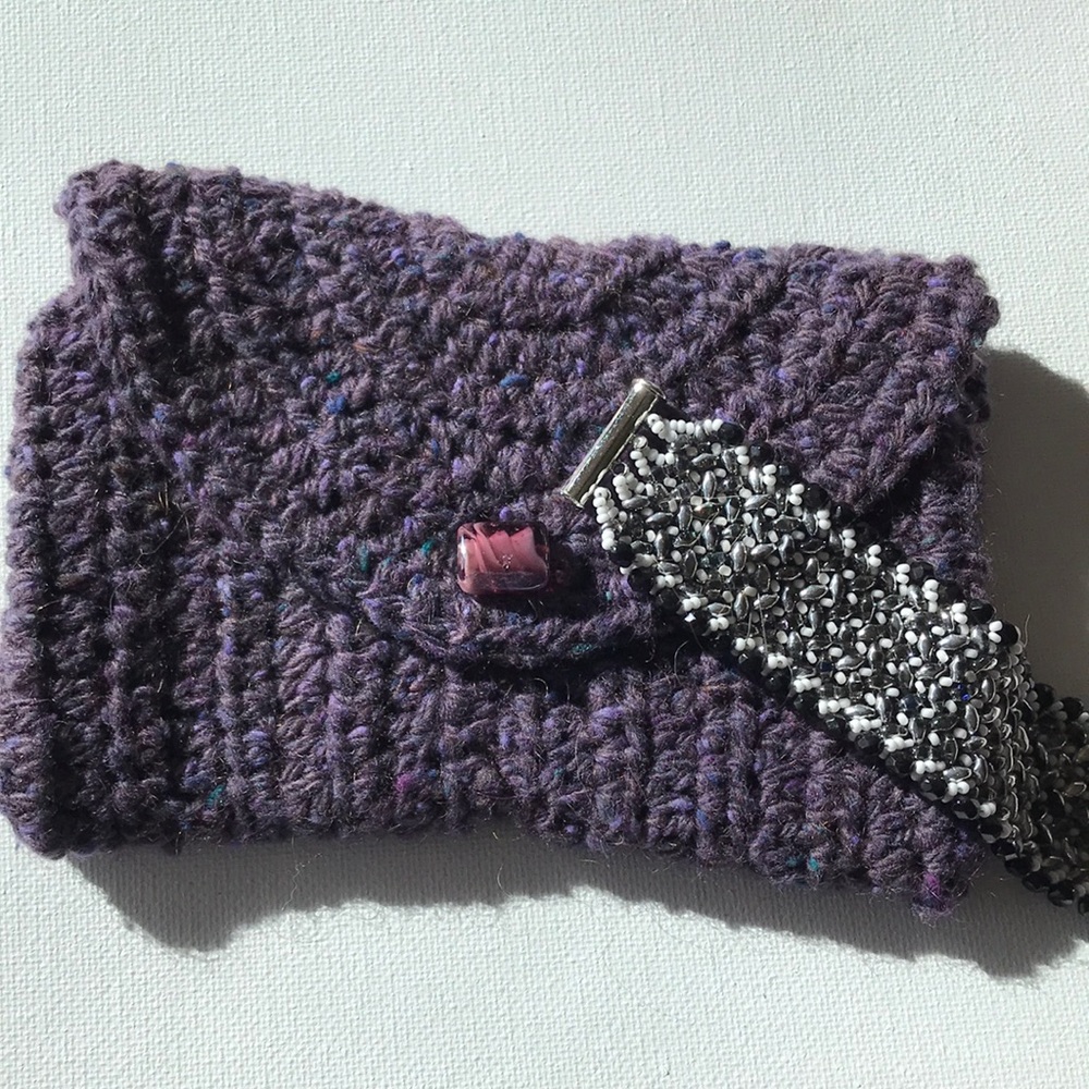 Purple clutch Great for Masks!